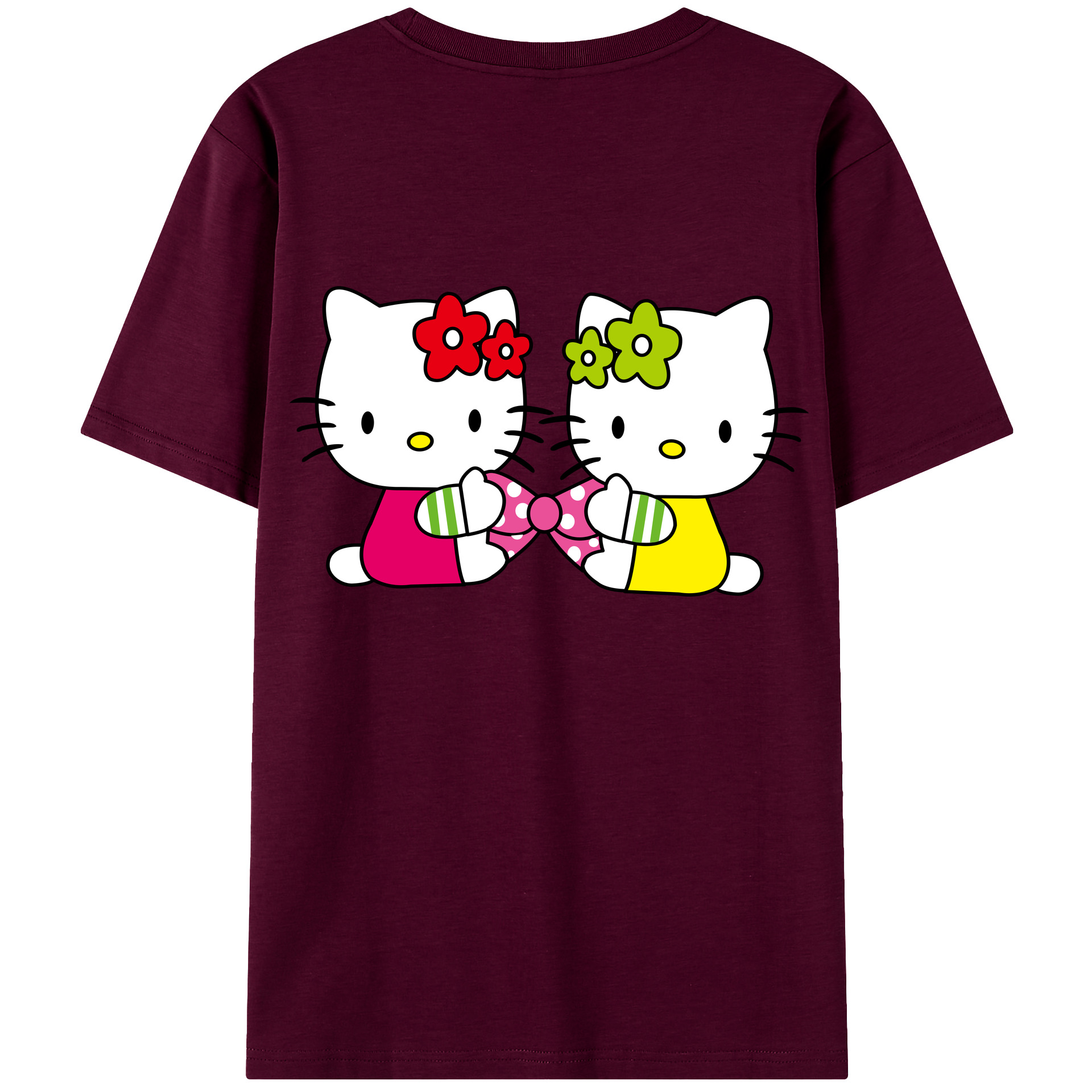 （画像用） Hello Kitty ハローキティ レディース半袖Tシャツ(バックプリント)